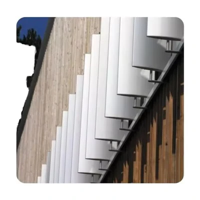 Customizable fasad entèlijan aliminyòm Aerobrise metal lam vantile solèy reglabl èkondisyone louver vètikal